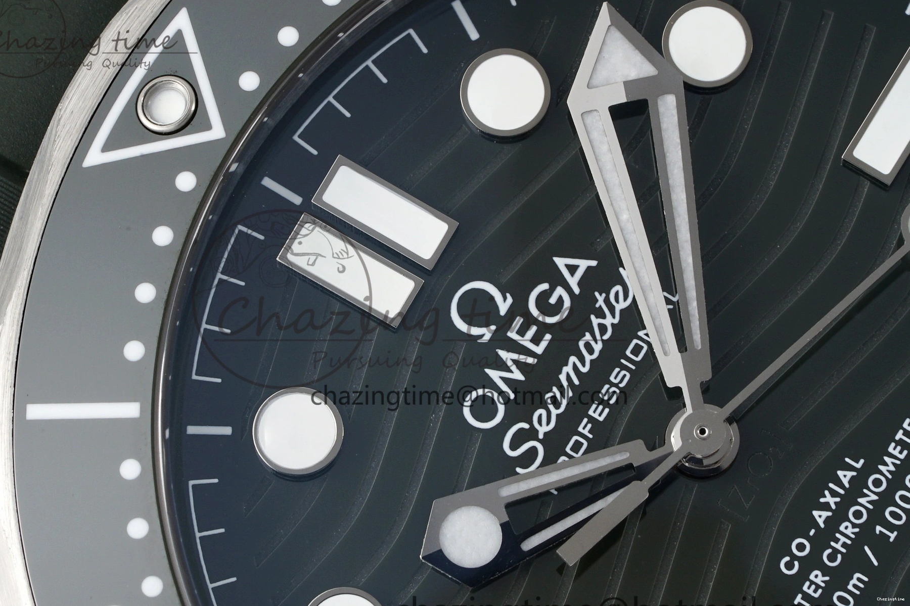 0316 Seamaster Diver 300M ZF 1:1 Best Edition Green Ceramic Green Dial on Green Rubber Strap A TravelReady 7823